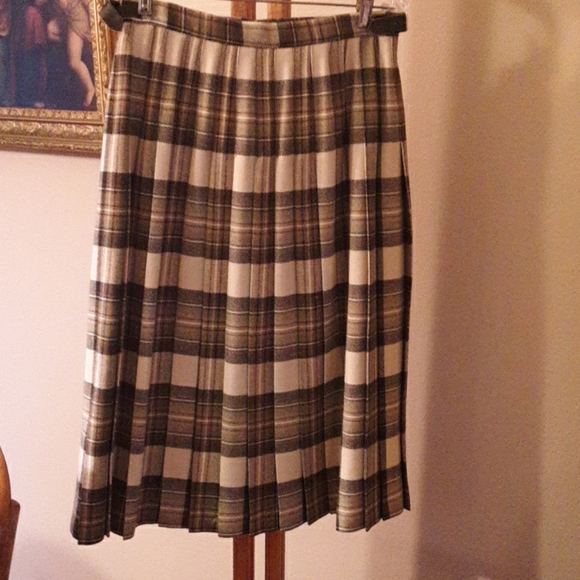 Vintage  wool wrap tartan skirt - Picture 3 of 3